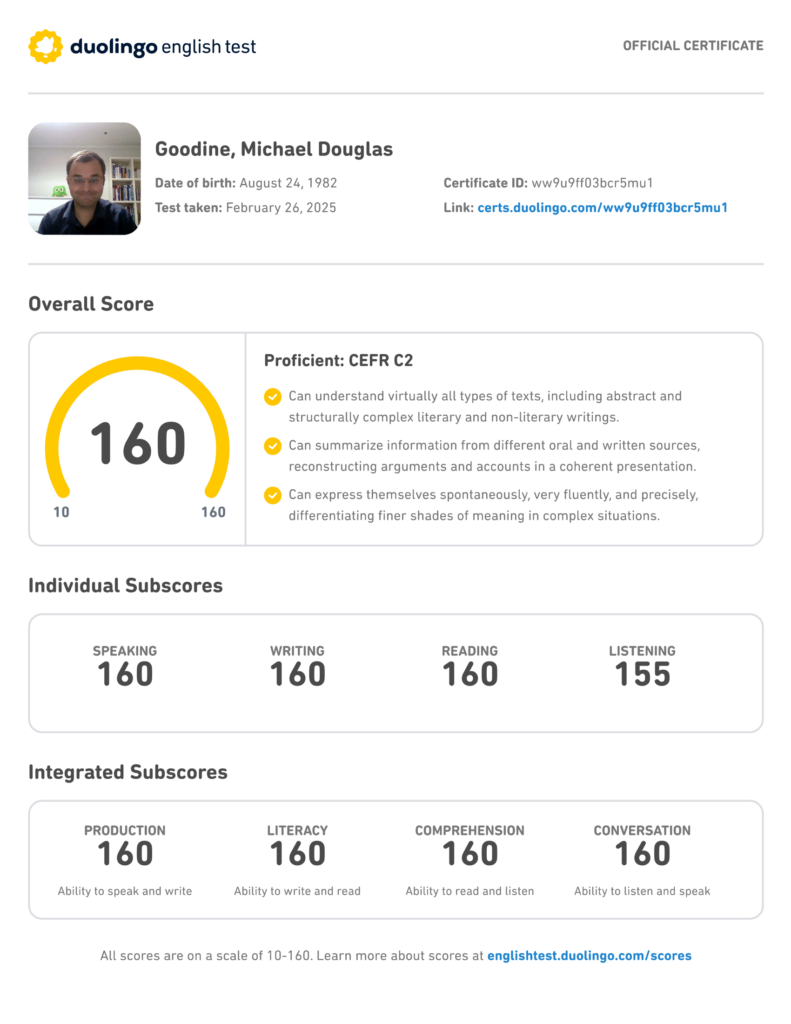 Get Certified Doulingo English Test